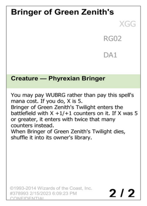 Bringer of Green Zenith's Twilight