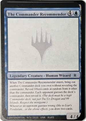 The Commander Recommender