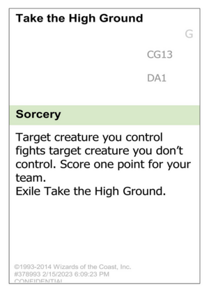 Take the High Ground