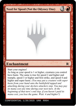 Need for Speed (Not the Odyssey One)