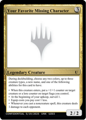 Your Favorite Missing Character